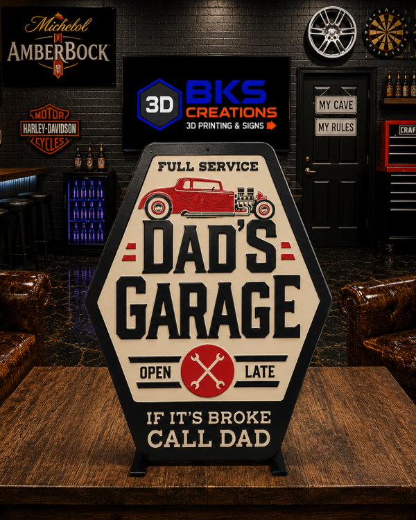 Dad's Garage Metal Sign