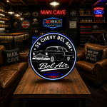 1955 Chevy Bel Air 3D-Printed Double-Sided LED Lightbox view 1
