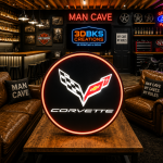 Corvette Double-Sided 3D Printed Lightbox view 1