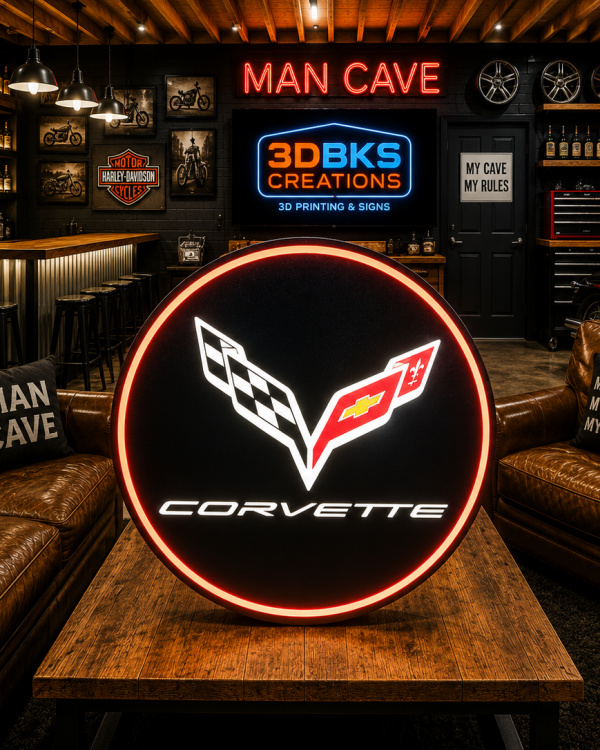 Corvette Double-Sided 3D Printed Lightbox