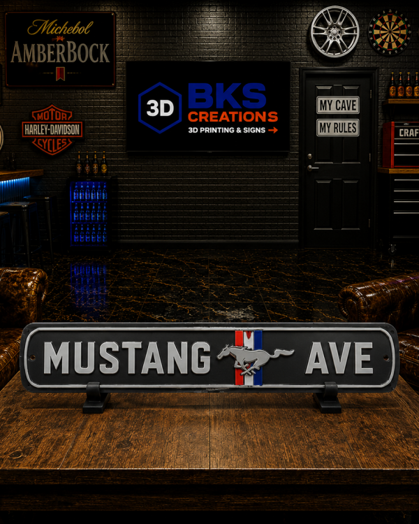 Mustang Ave Street Sign