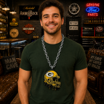 Large Green Bay Packers Helment Chain view 1