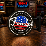Fender 3D-Printed Double-Sided LED Lightbox view 1