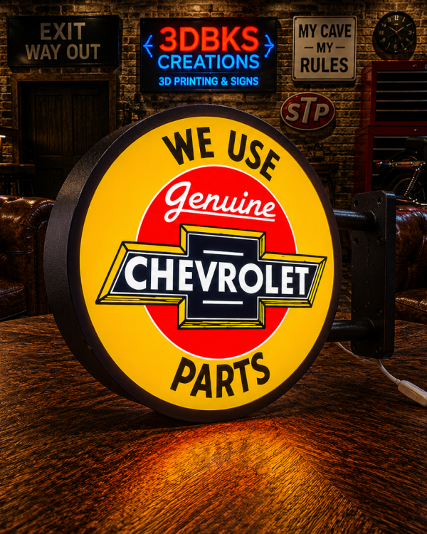 Genuine Chevrolet Parts 3D Printed LED Lightbox