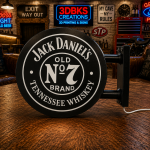 Jack Daniel’s Old No. 7 3D-Printed Double-Sided LED Lightbox view 1