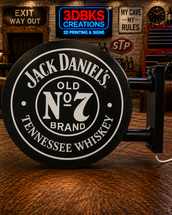 Jack Daniel’s Old No. 7 3D-Printed Double-Sided LED Lightbox
