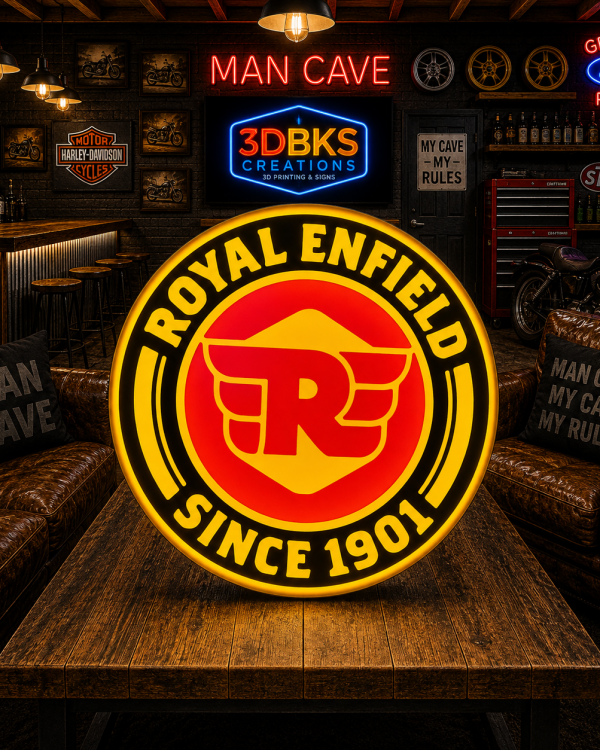 Royal Enfield 3D Printed LED Lightbox