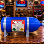 3D-Printed NOS Bottle Replica – Hidden Storage & Shop Rag Dispenser view 1