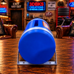 3D-Printed NOS Bottle Replica – Hidden Storage & Shop Rag Dispenser view 3