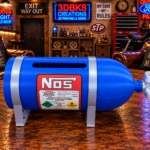 3D-Printed NOS Bottle Replica – Hidden Storage & Shop Rag Dispenser view 4